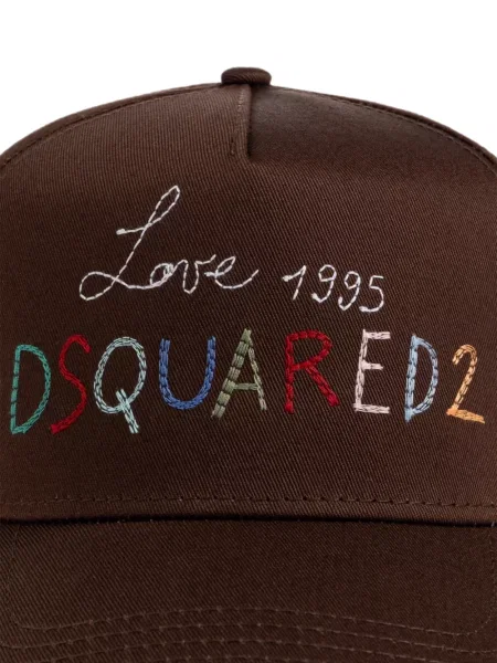 Șapcă Dsquared2 cu broderie maro