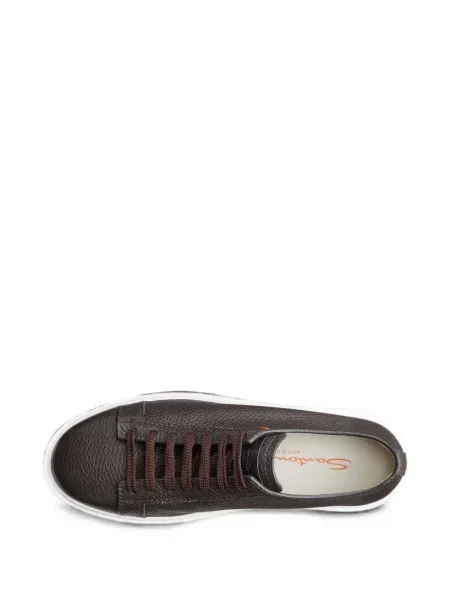 Sneakerși Santoni din piele maro