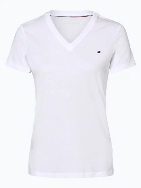Tommy Hilfiger T-Shirt Heritage V-Neck Tee biały