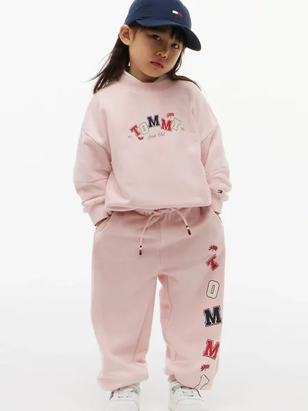 TOMMY HILFIGER Pantaloni ecru / albastru marin / rosé / roșu roz