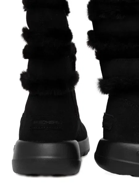Боти Skechers с връзки с дантела черно