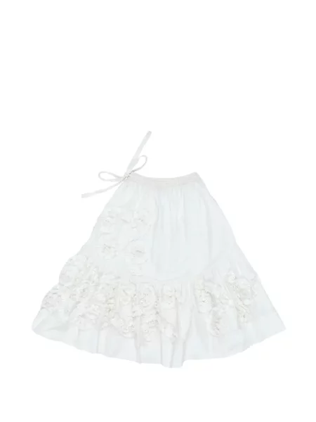 Fusta maxi Story Mfg. cu volane alb