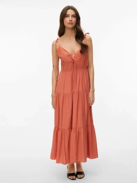 VERO MODA Rochie de vară VMATHENA' portocaliu