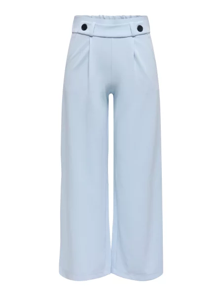 JDY Hlače z naborki svetlo modra