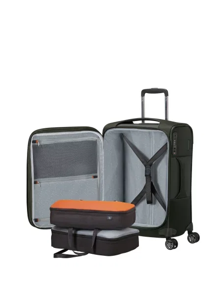 Переработанный чемодан Samsonite хаки