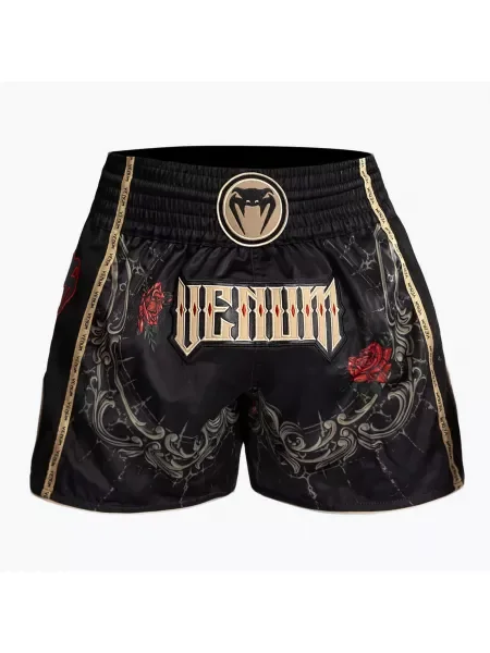 Мъжки шорти Venum Santa Muerte Muay Thai Training deep black/gold черно