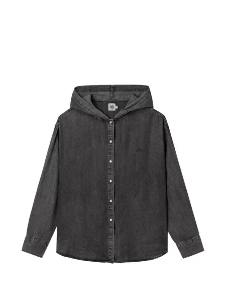 Cămașă din denim B+ab cu glugă gri
