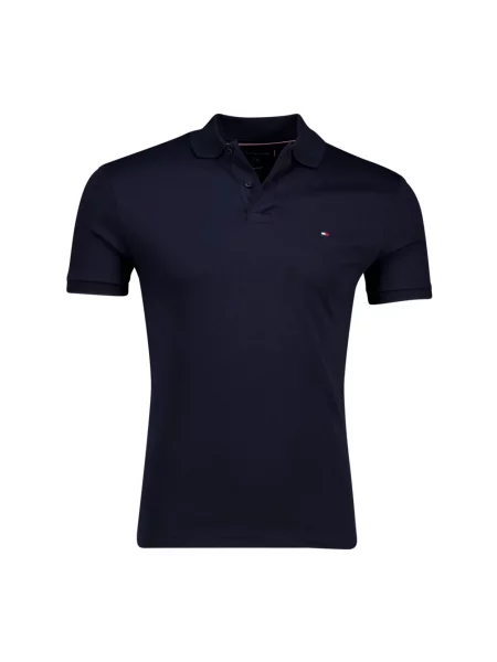 Tommy Hilfiger Koszulka Polo Z Dżerseju Regular Fit blau niebieskie