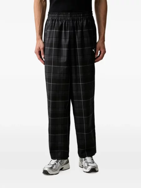 Pantaloni Puma în carouri alergare negru