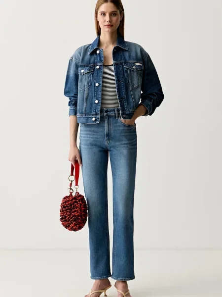 Calvin Klein Jeans jeans jakna modra