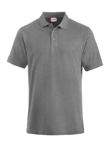 Clique Polo Lincoln z czesaną bawełną melanż – grey melange szary