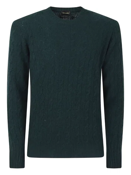 Džemper Drumohr s okruglim izrezom zelena