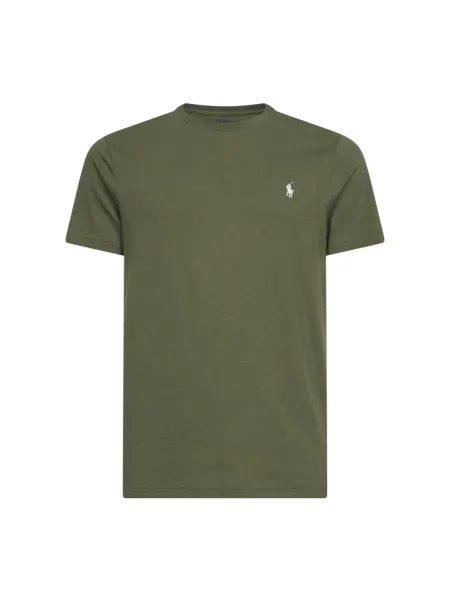 Polo Ralph Lauren Koszulki Mężczyzna L Logo Detail Crew Neck T-Shirt zielony
