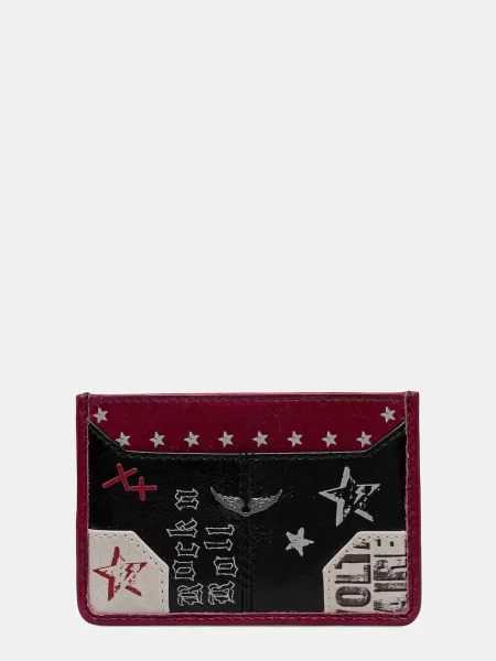 Usnjen etui za kartice ZADIG&VOLTAIRE črna