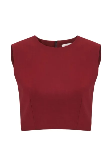 Top scurt Carolina Herrera fără mâneci roșu