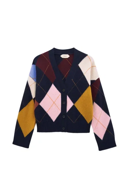 Cardigan Pringle Of Scotland cu model argyle albastru