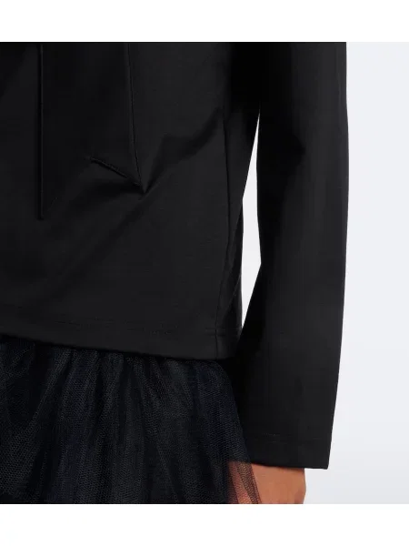 Džerzej top Noir Kei Ninomiya s mašľou čierna