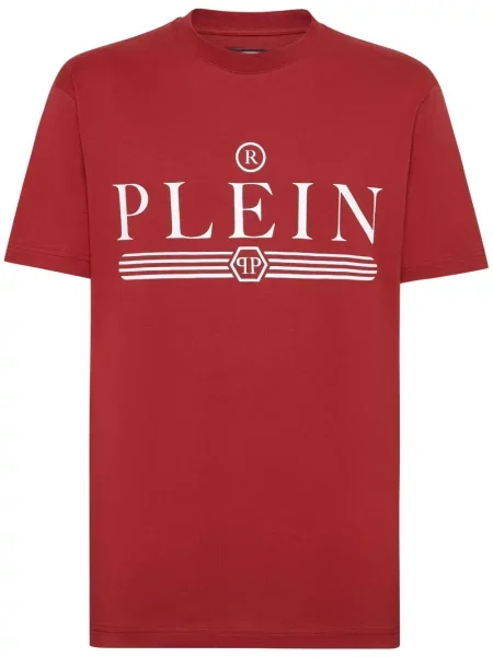 Tricou Philipp Plein cu imagine roșu