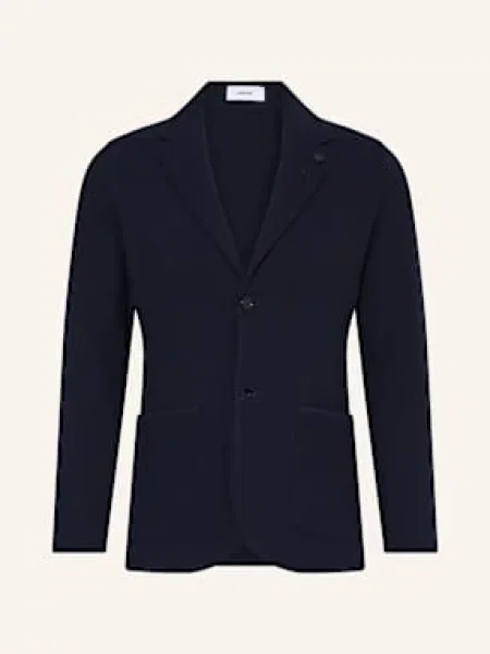 Lardini Marynarka Z Dzianiny Slim Fit blau granatowa