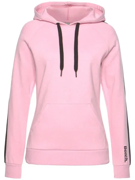 BENCH Majica Lounge Hoodie svetlo roza