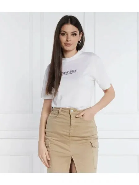 Calvin Klein Tricou COORDINATES alb