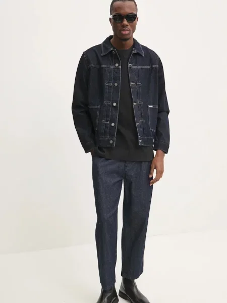 Дънково яке Guess Jeans преходен модел тъмносиньо