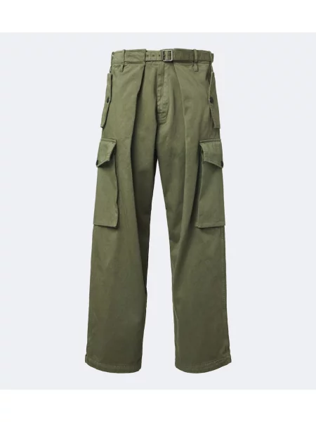 Pantaloni cargo Loewe din satin verde