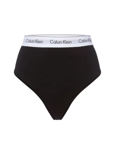 Calvin Klein Stringi Kobiety jednolity S czarny