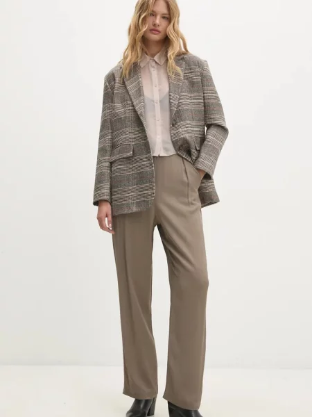 Піджак Answear Lab однобортний візерунок сірий