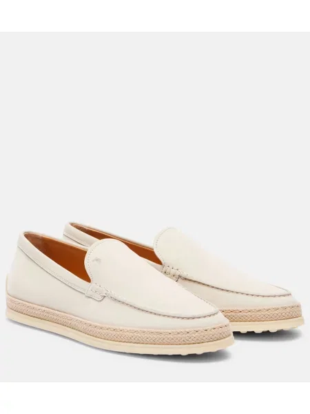 Pantofi loafer Tod's din piele de căprioară alb