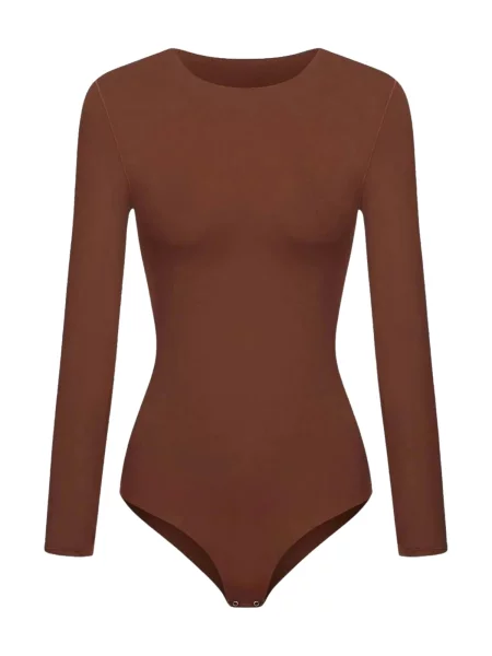 Cfab Body Crew Neck Longsleeve Bodysuit' barna
