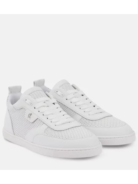 Sneakerși Christian Louboutin din piele alb