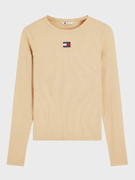 Лонгслів Tommy Jeans бежевий