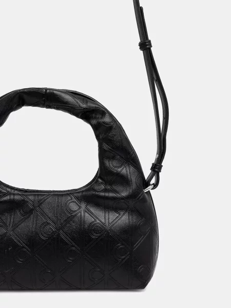 Táska Calvin Klein Emblem Aop Puffer Bag With Strap fekete
