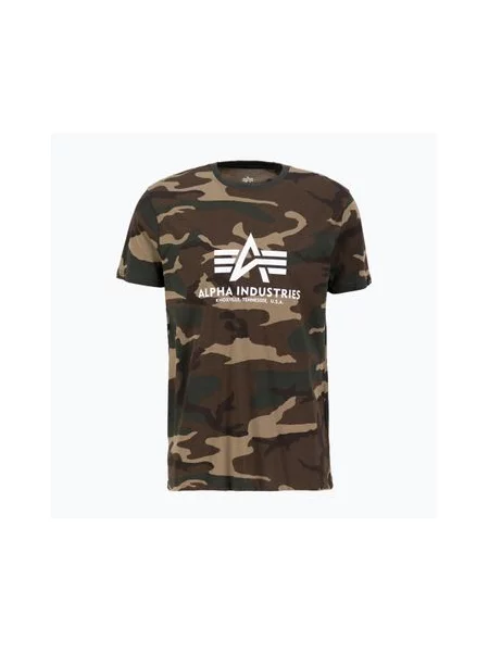 Футболка Alpha Industries Basic Camo wdl camo 65 зелена