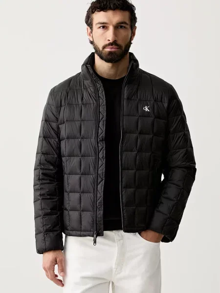 Calvin Klein Jeans geacă petrecută pentru bărbați negru