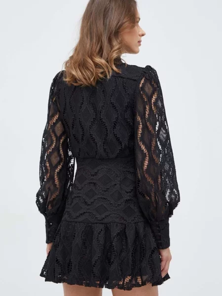 Bardot rochie negru mini evazati
