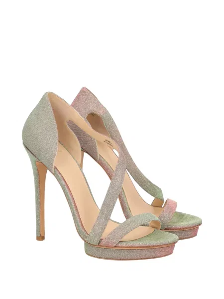 Sandale Brian Atwood cu platformă asimetrice verde