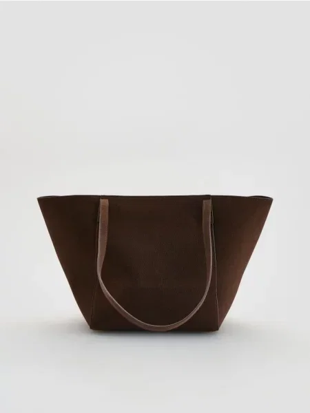 Reserved Geantă shopper maro-închis maro