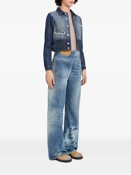 Blugi cu picior larg Mm6 Maison Margiela albastru