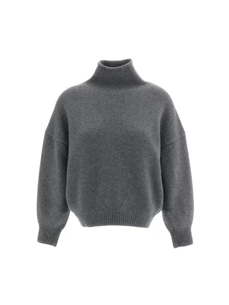 Sweter z golfem Arch4 z kaszmiru szary