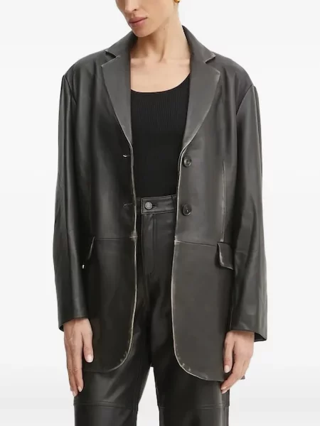 Sacou Liviana Conti din piele negru