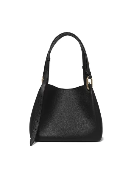 Torebka hobo Furla skórzana czarna