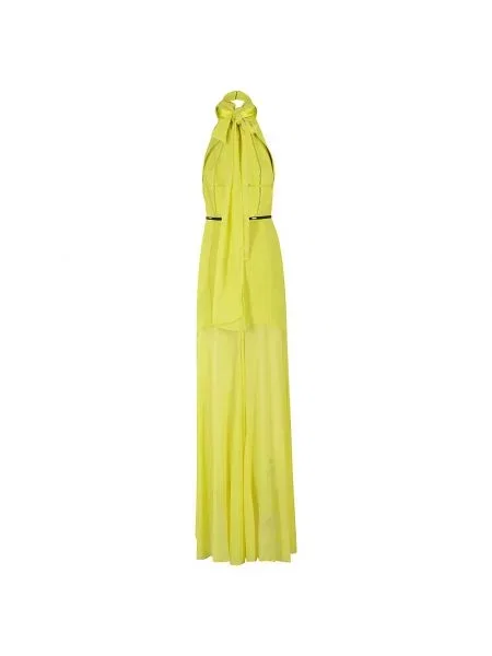 Sukienka maxi Elisabetta Franchi dzwony zielona