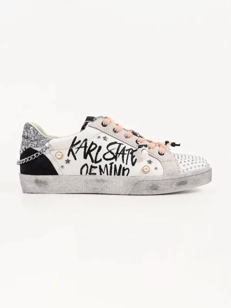 Pantofi Karl Lagerfeld din dantelă alb