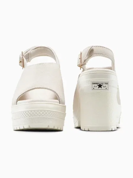 Semišové sandály Converse Chuck 70 De Luxe Heel Mule na bílá