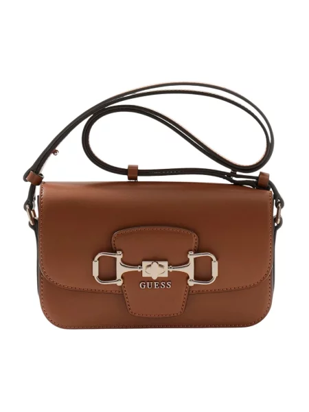 Guess torebka z imitacji skóry JANIE brązowa