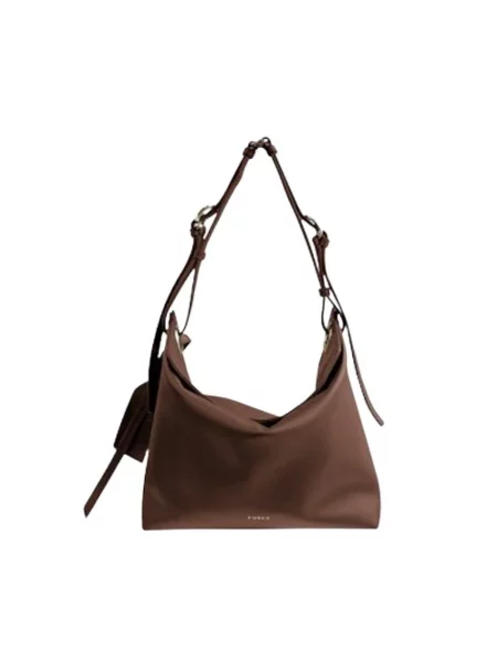 Torebka hobo Furla skórzana brązowa