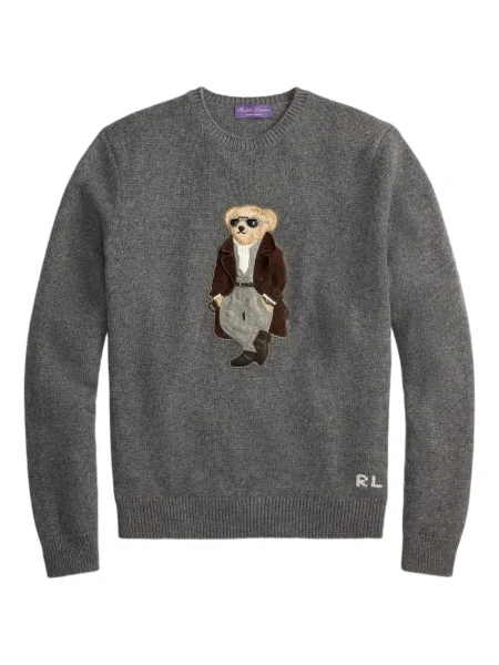 Pulover Ralph Lauren Purple Label din cașmir gri