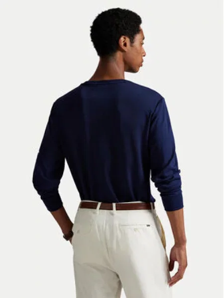 Polo Ralph Lauren Majica z dolgimi rokavi Mornarsko modra